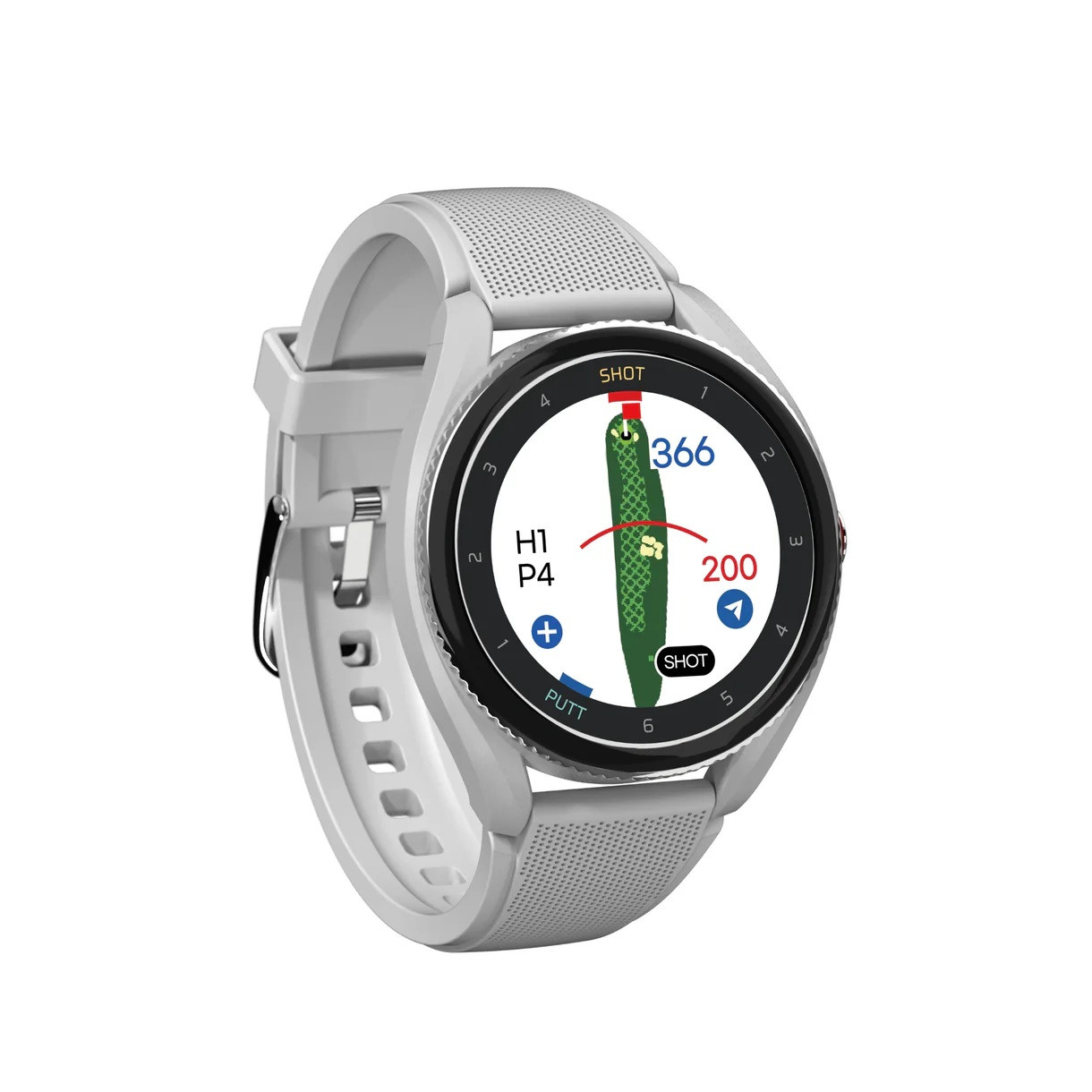 Voice Caddie T9 GPS Golf Watch with Course/Green/Putt View, Grey
